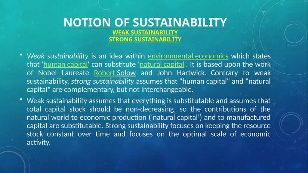 SUSTAINABLE DEVELOPMENT UNIT: 4 CONTENTS Concept - slide 5 of 12
