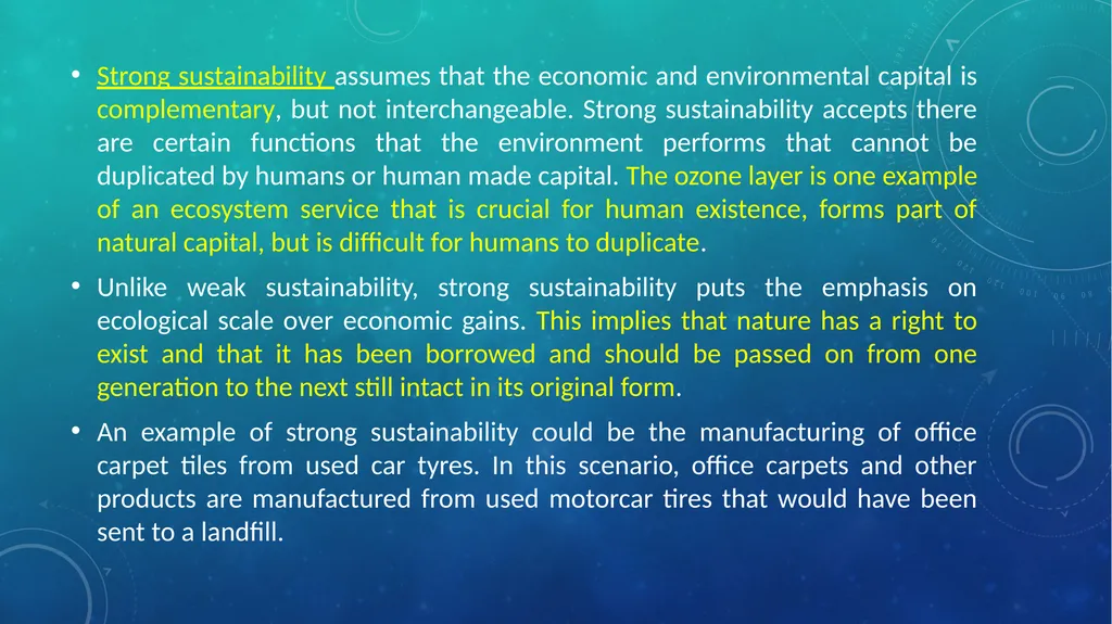 SUSTAINABLE DEVELOPMENT UNIT: 4 CONTENTS Concept - slide 7 of 12