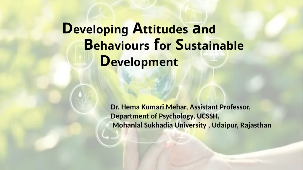 Developing Attitudes and Behaviours for