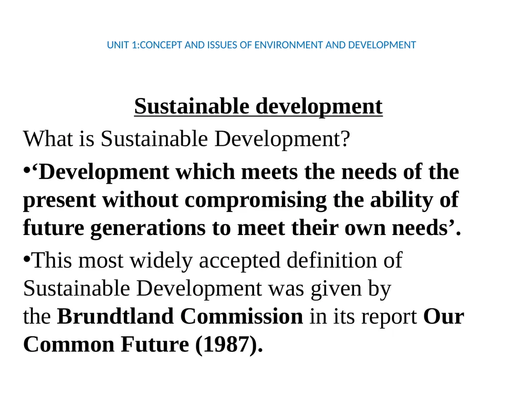 PAPER-601 ENVIRONMENT AND DEVELOPMENT UNIT - slide 2 of 7