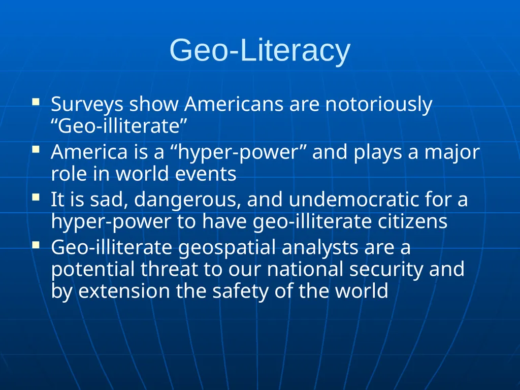Geographic Fundamentals of Geospatial Intelligence - slide 8 of 9