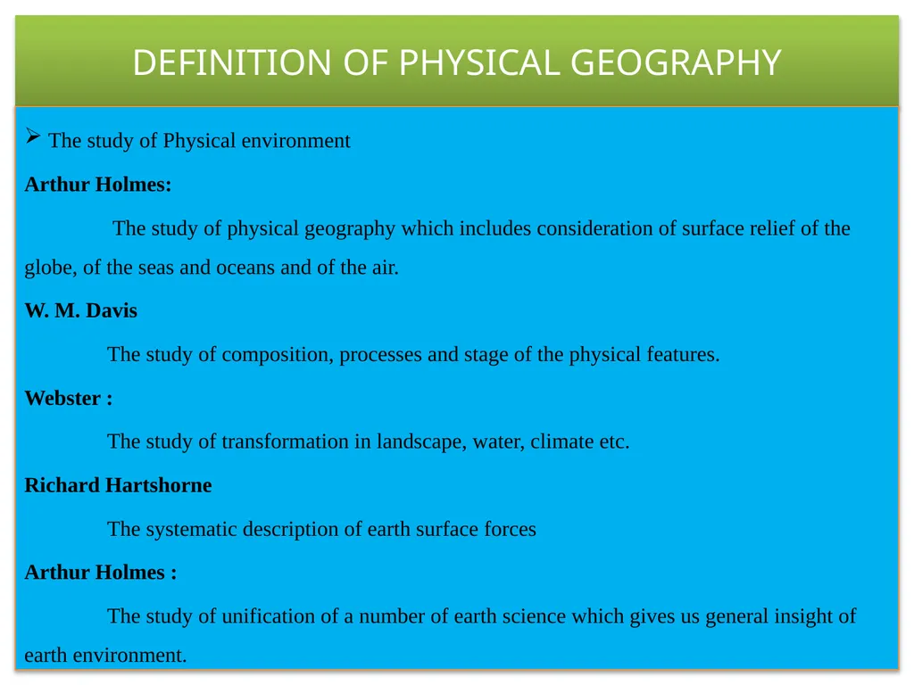 INTRODUCTION TO PHYSICAL GEOGRAPHY Ramchandra - slide 5 of 11