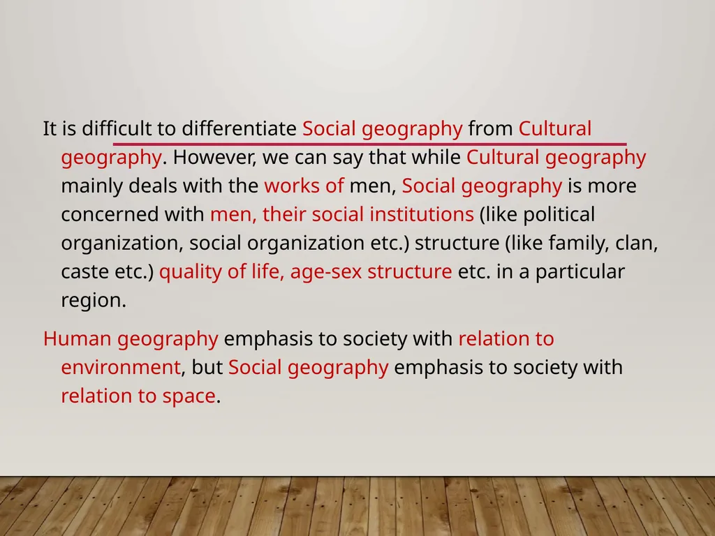 SOCIAL GEOGRAPHY: Meaning and Scope- M. Sarma - slide 7 of 25