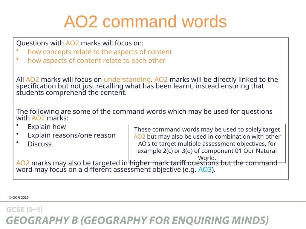 Guide to the Assessment Objectives About this - slide 8 of 26