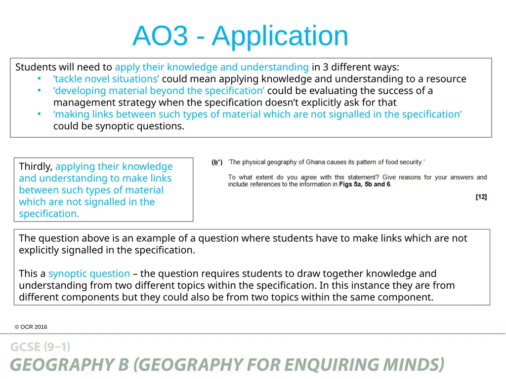 Guide to the Assessment Objectives About this - slide 15 of 26
