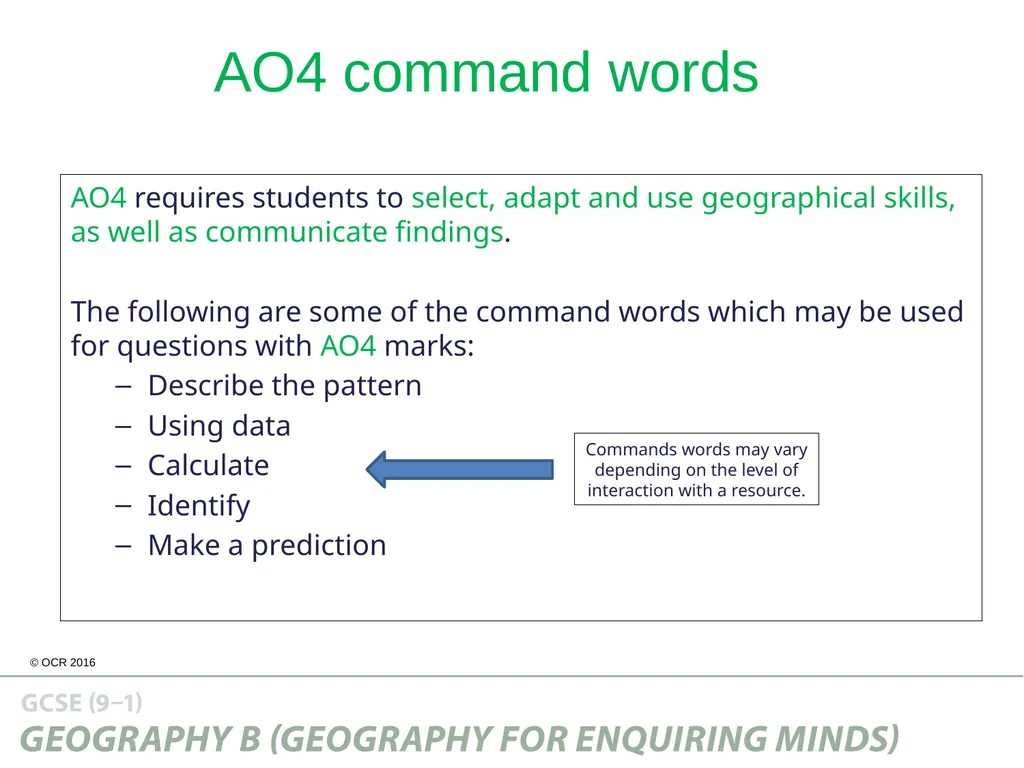 Guide to the Assessment Objectives About this - slide 21 of 26