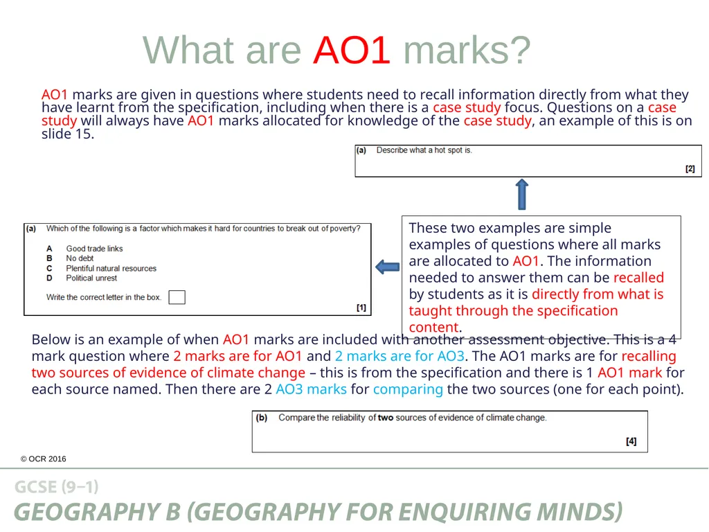 Guide to the Assessment Objectives About this - slide 6 of 26