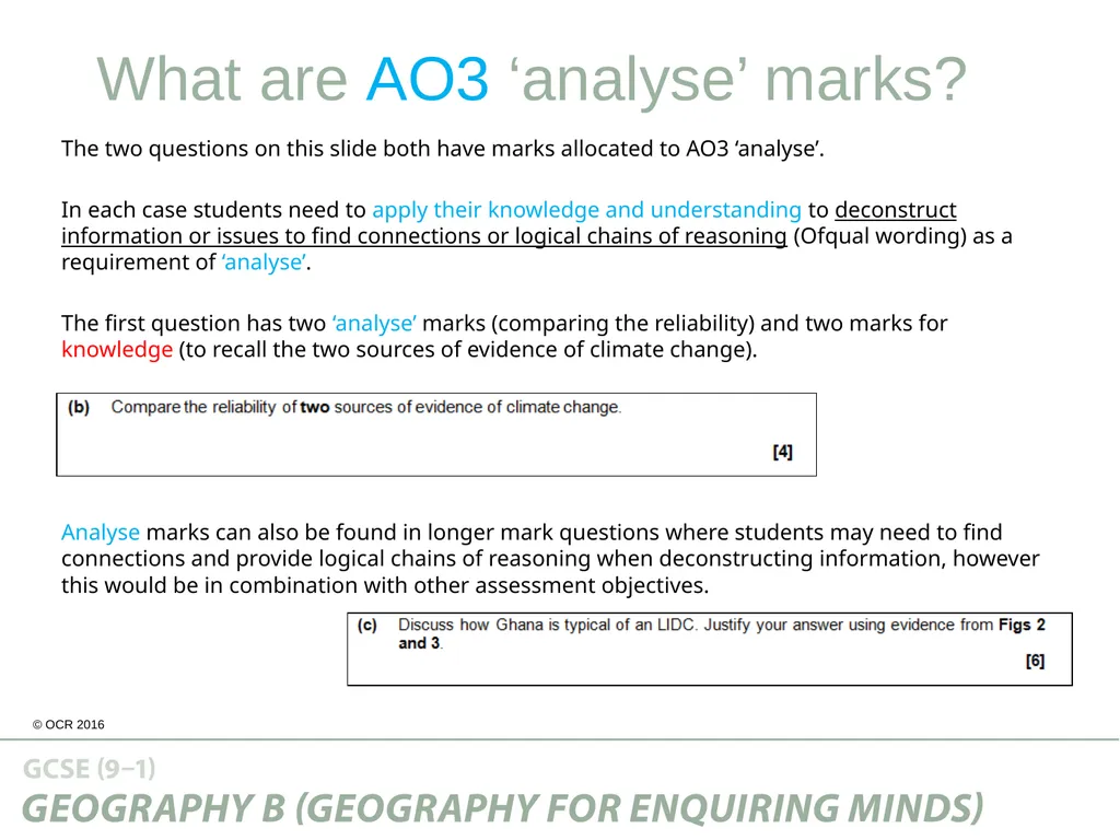 Guide to the Assessment Objectives About this - slide 17 of 26
