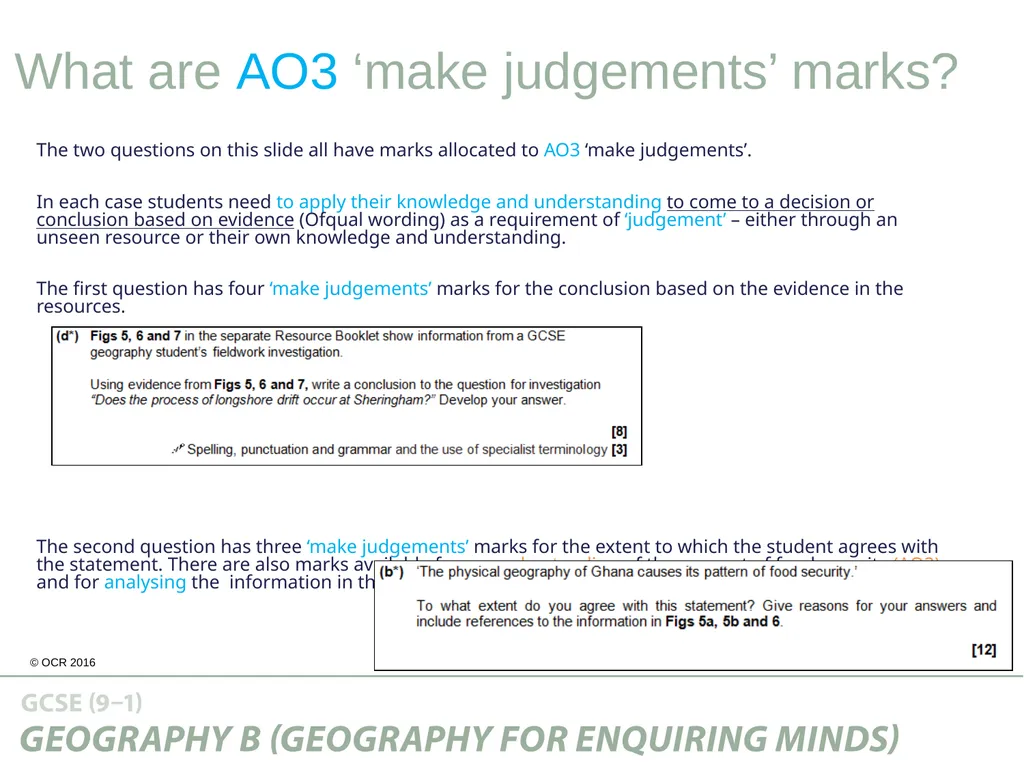 Guide to the Assessment Objectives About this - slide 19 of 26