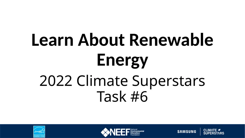 Learn About Renewable Energy 2022 Climate