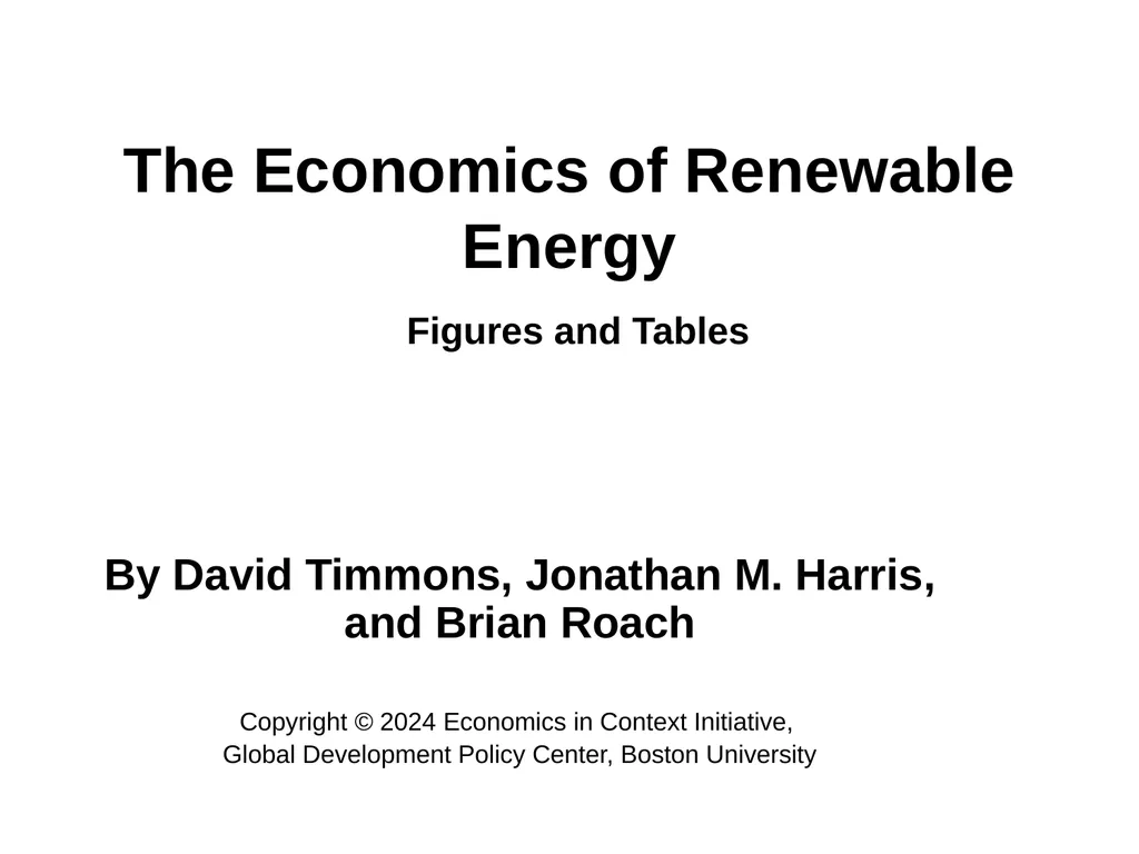 The Economics of Renewable Energy Figures and - slide 1 of 5