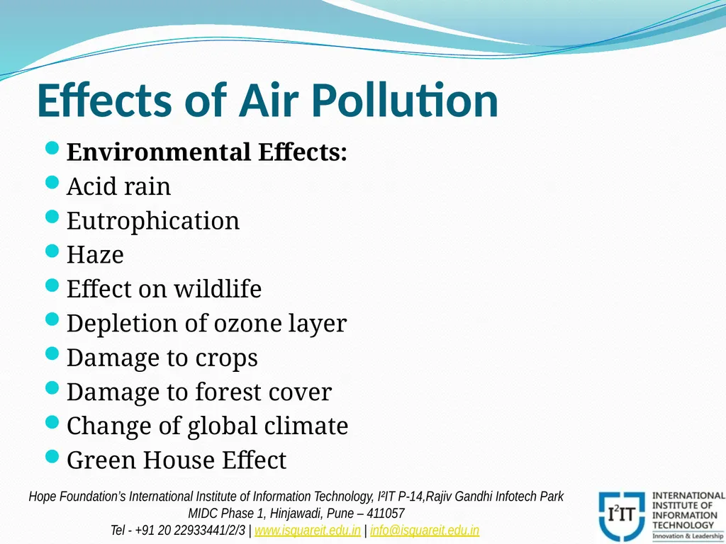 POLLUTION Prof. Madhuri Reddy Assistant Professor - slide 8 of 20