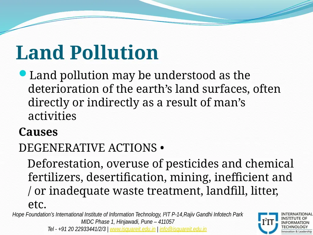 POLLUTION Prof. Madhuri Reddy Assistant Professor - slide 17 of 20