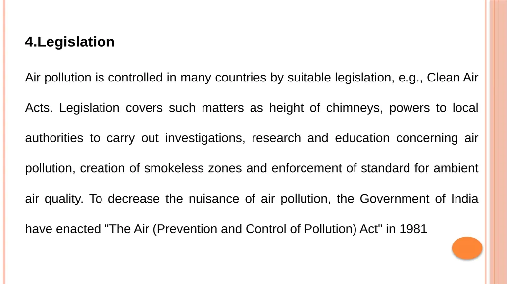 AIR AND VENTILATION OBJECTIVES Central objective - slide 21 of 24