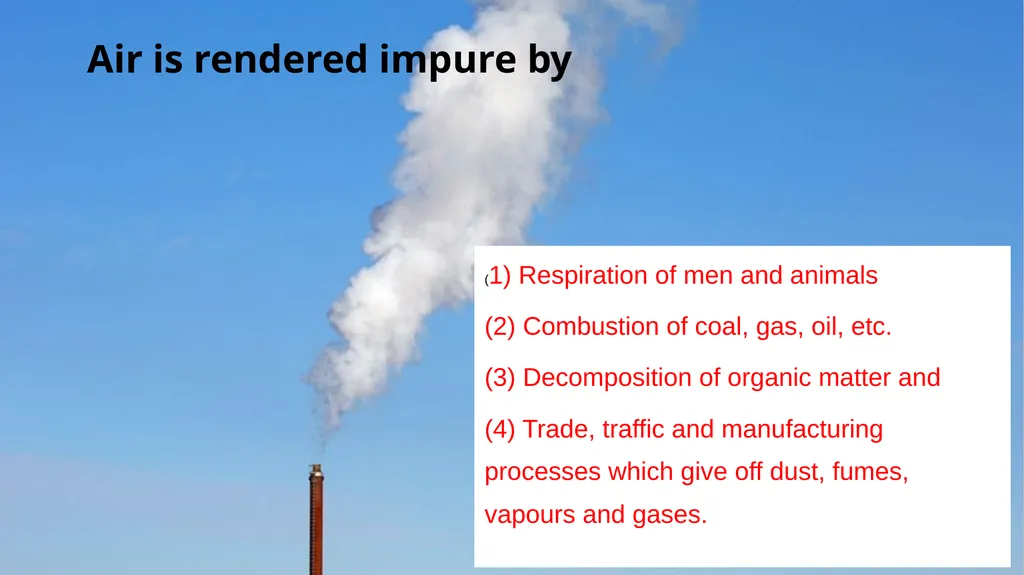 AIR AND VENTILATION OBJECTIVES Central objective - slide 6 of 24