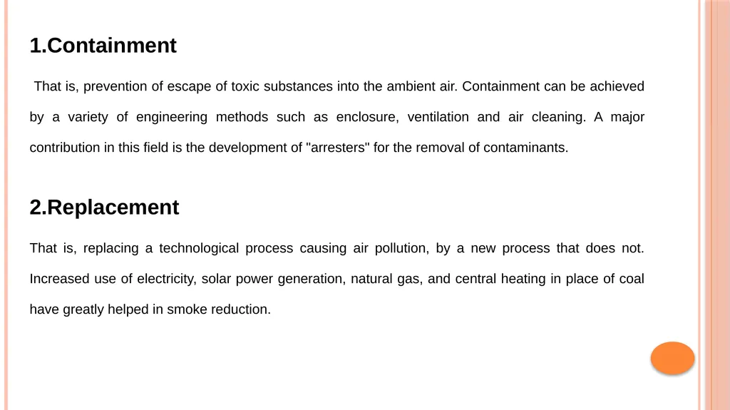 AIR AND VENTILATION OBJECTIVES Central objective - slide 19 of 24