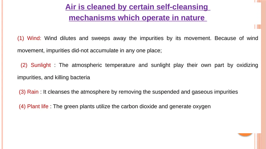 AIR AND VENTILATION OBJECTIVES Central objective - slide 7 of 24