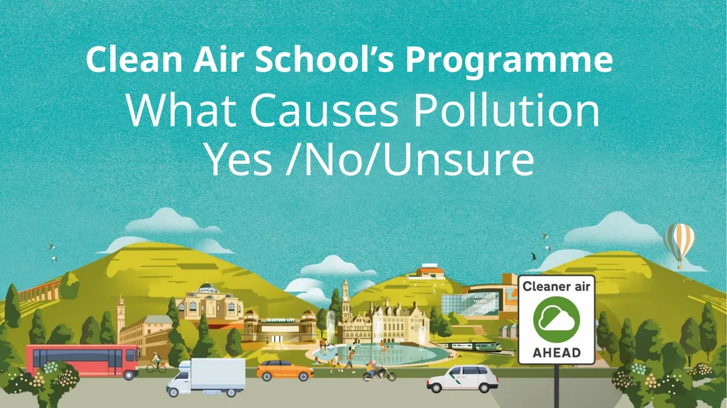 What Causes Pollution Yes /No/Unsure Clean Air - slide 1 of 23