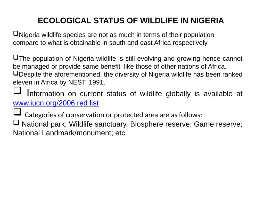 Course Code FWM 306 Course Title Wildlife Ecology - slide 4 of 15