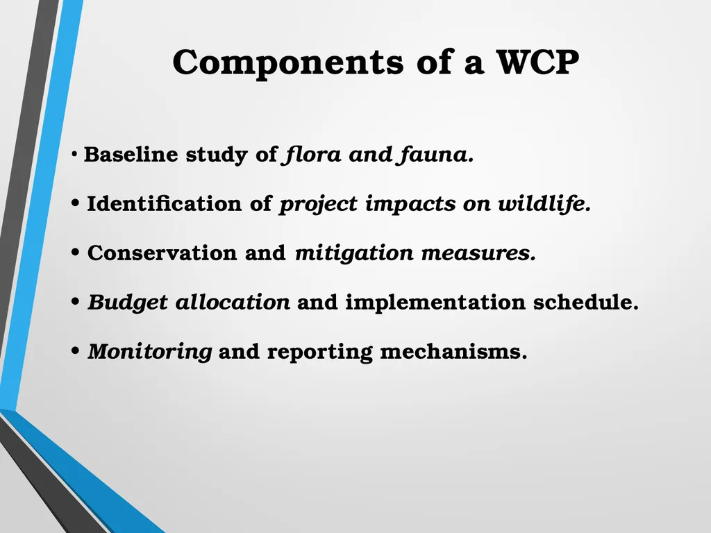 PROCEDURE FOR PREPARATION OF WILDLIFE CONSERVATION - slide 5 of 11