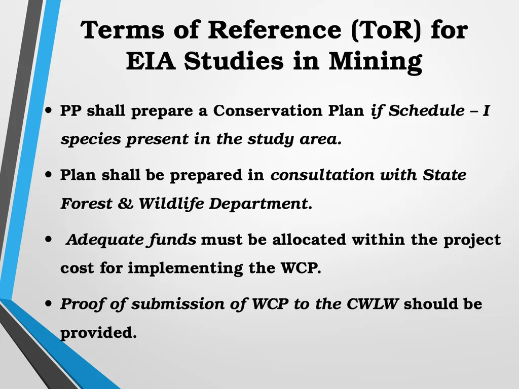 PROCEDURE FOR PREPARATION OF WILDLIFE CONSERVATION - slide 8 of 11