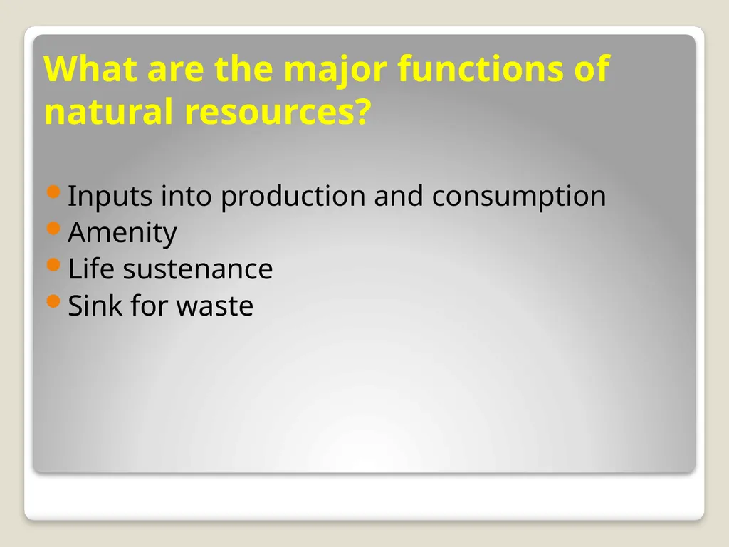 Classification of Resources Natural resources - slide 9 of 30