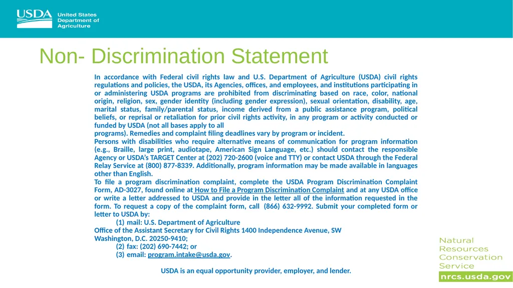 USDA- Natural Resources Conservation Service - slide 17 of 17