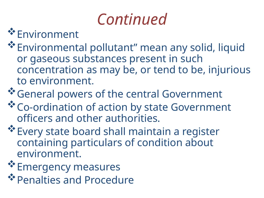 Environmental Protection Act An act to provide for - slide 2 of 4
