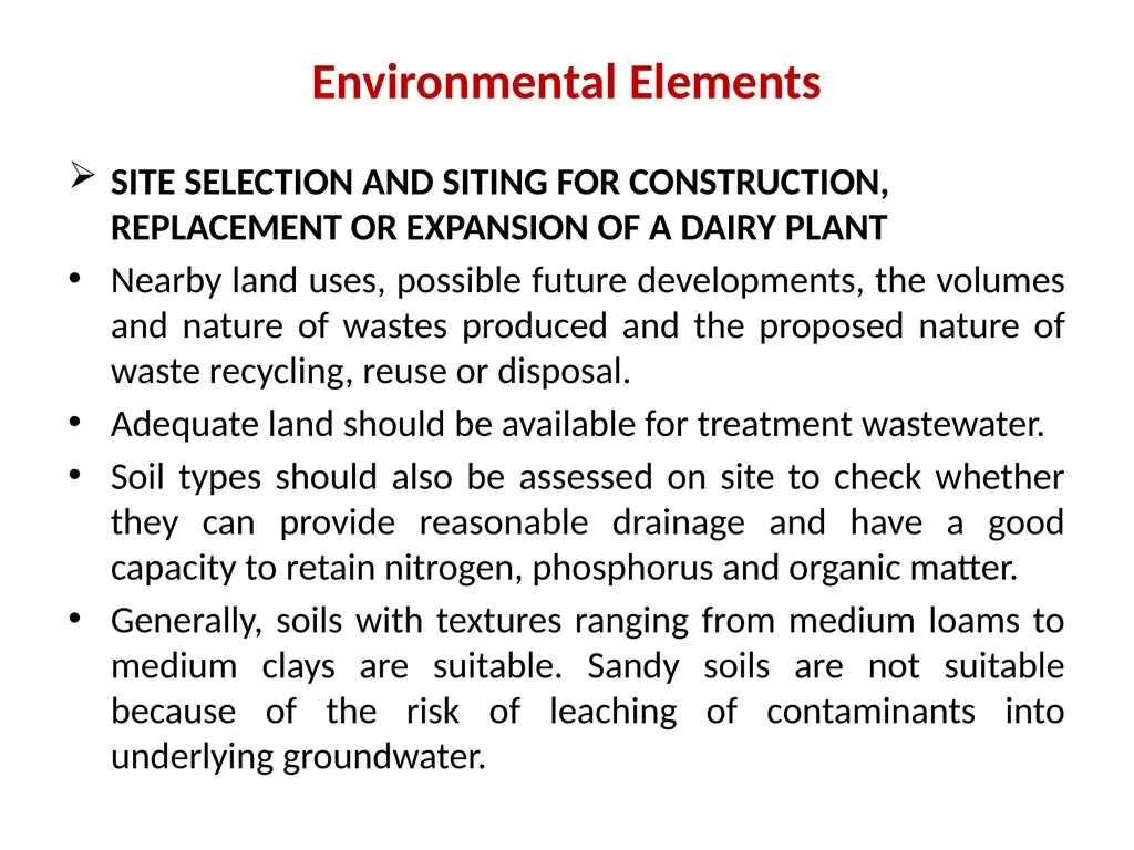 Environmental Policy for Environmental Elements J. - slide 2 of 12