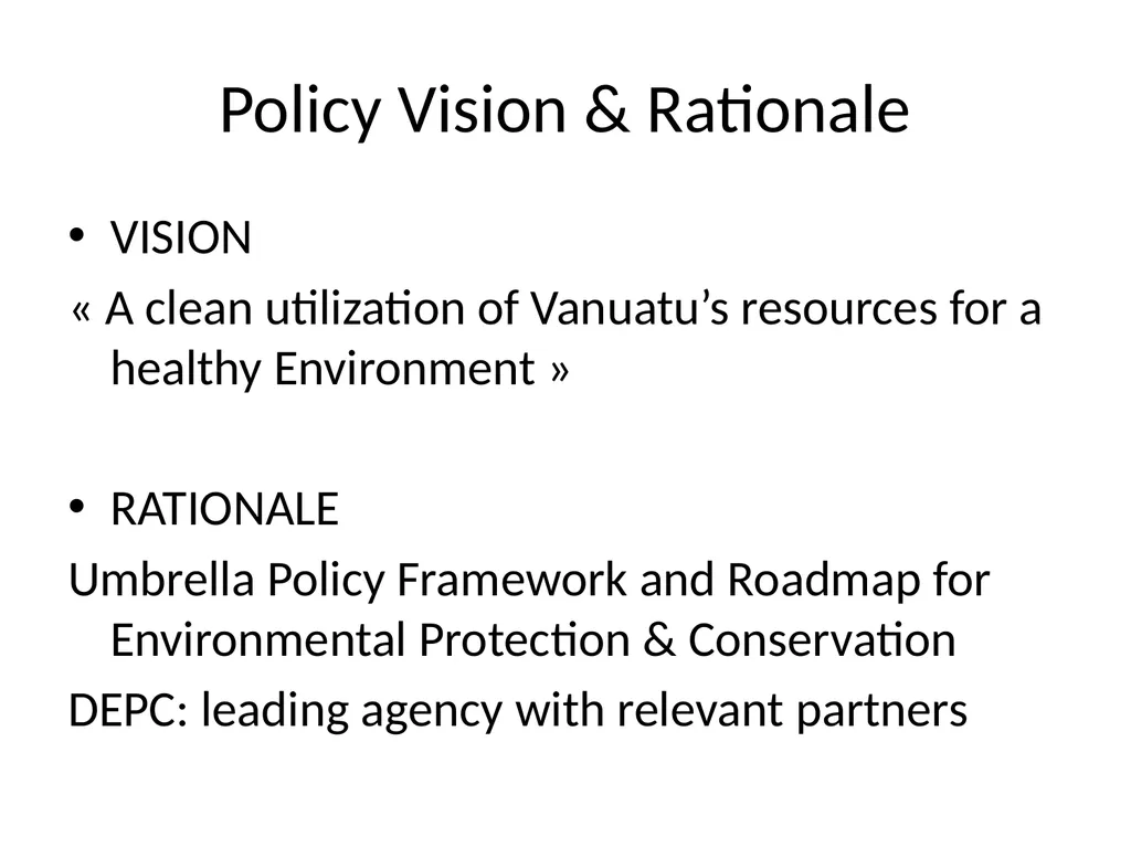 National Environment Policy Presentation NEP and - slide 2 of 12