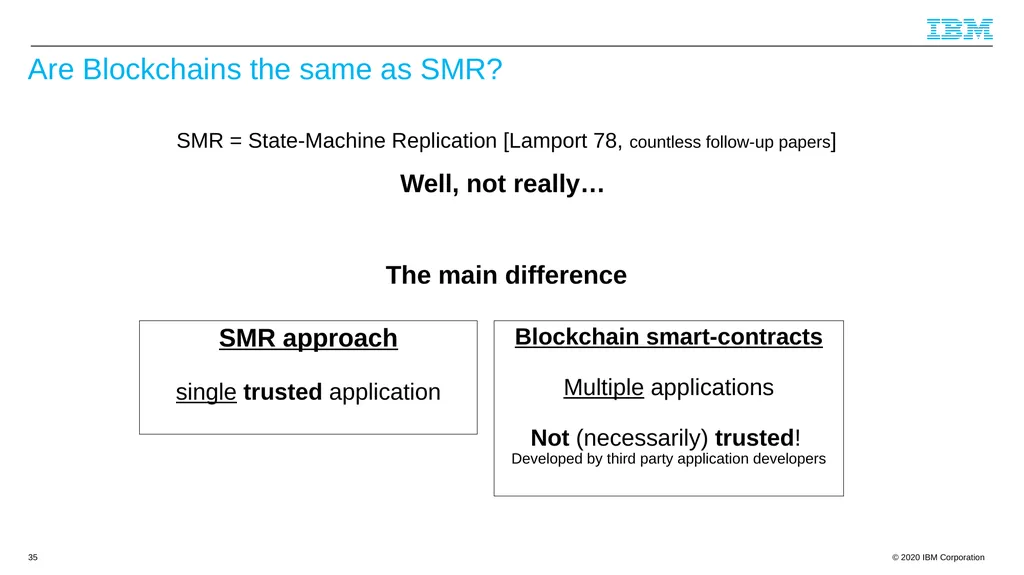 Byzantine Quorums and Hyperledger Fabric and a few - slide 35 of 66