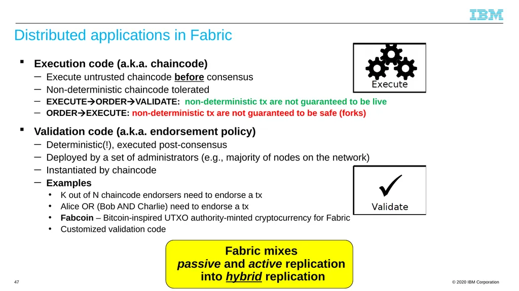 Byzantine Quorums and Hyperledger Fabric and a few - slide 47 of 66