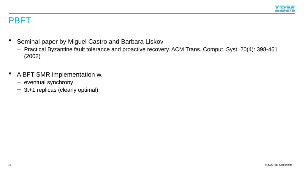 Byzantine Quorums and Hyperledger Fabric and a few - slide 18 of 66