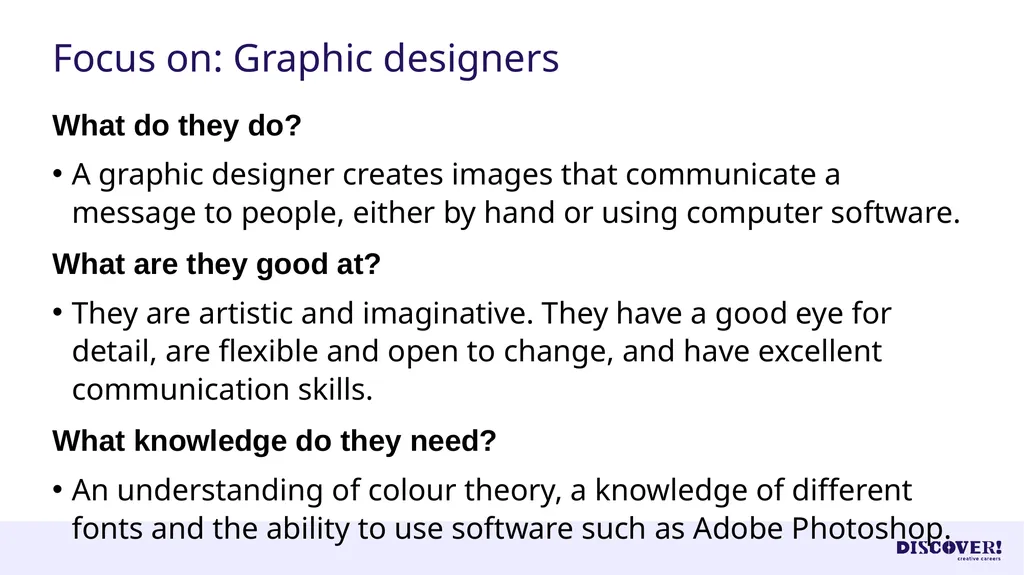 Focus on Design Is there a career for you? What - slide 18 of 29