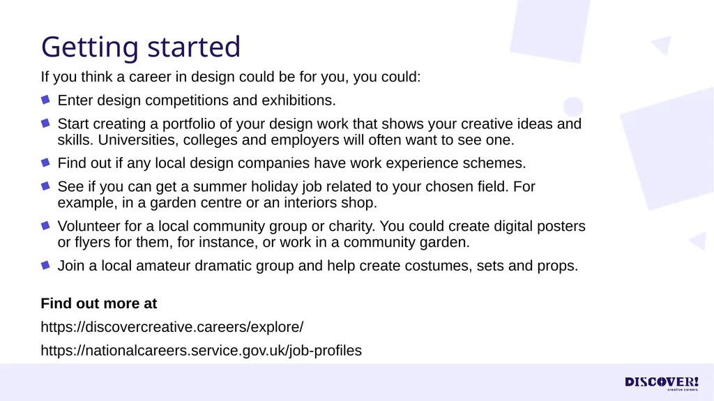 Focus on Design Is there a career for you? What - slide 28 of 29