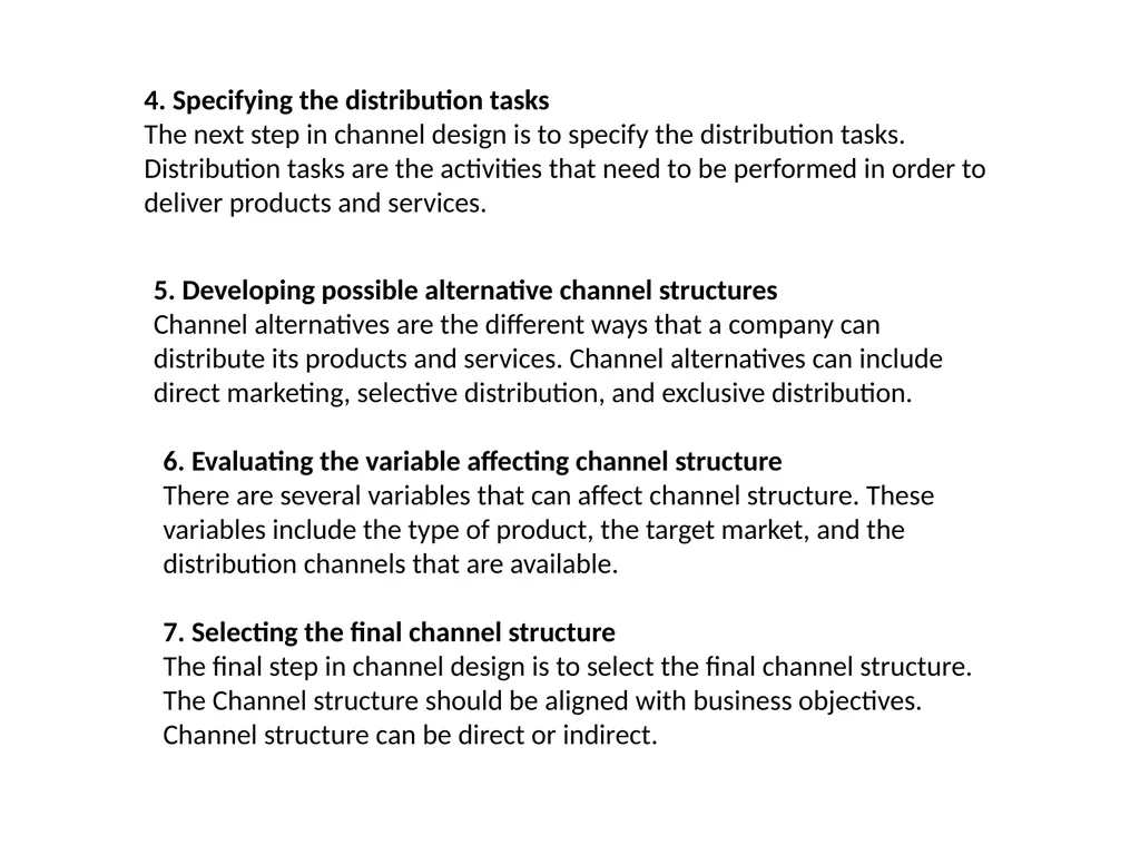 Channel Design Definition: Channel design is a - slide 6 of 13