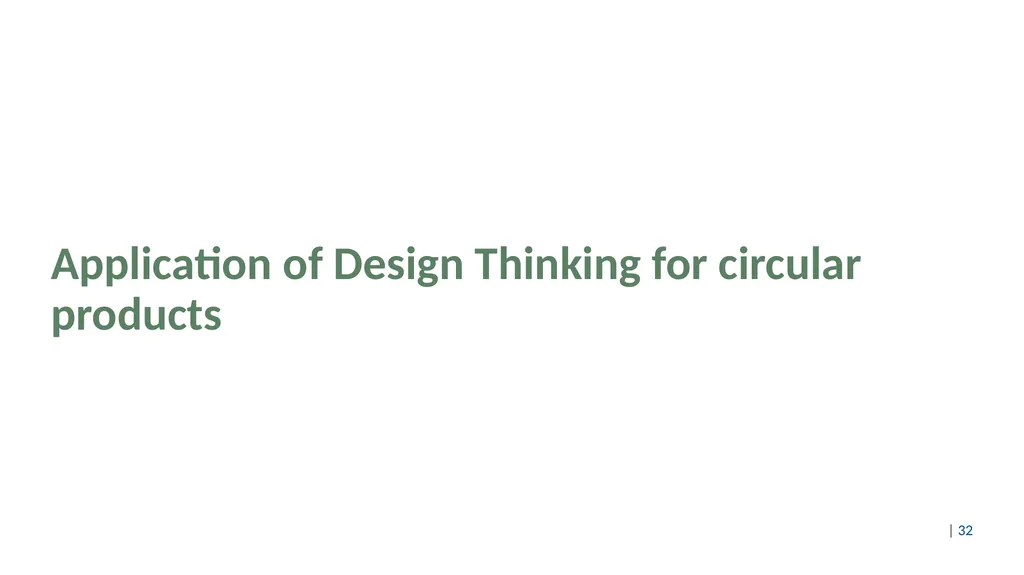 Design thinking for circular products Content Part - slide 32 of 57