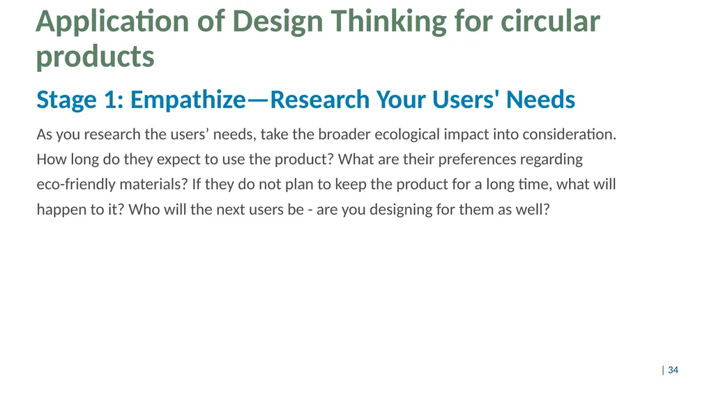Design thinking for circular products Content Part - slide 34 of 57