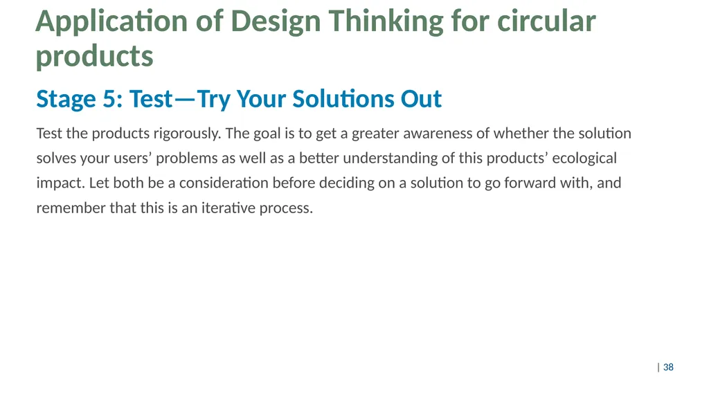 Design thinking for circular products Content Part - slide 38 of 57