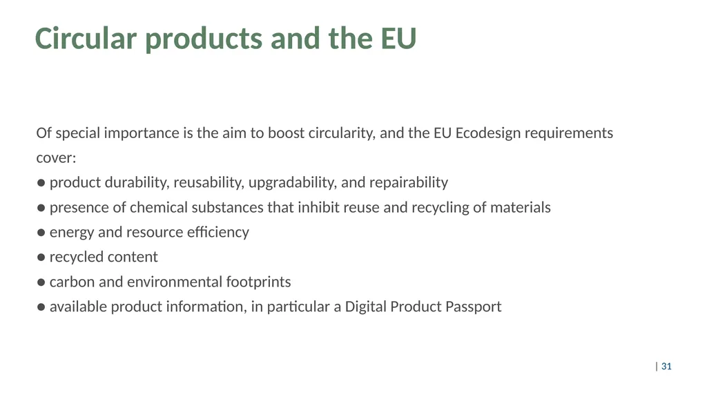 Design thinking for circular products Content Part - slide 31 of 57
