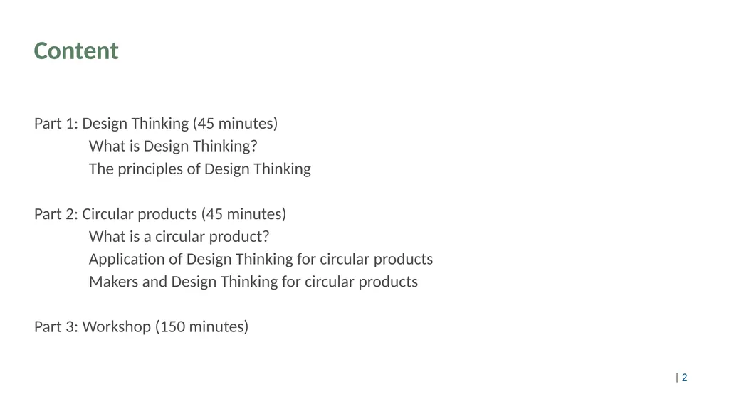 Design thinking for circular products Content Part - slide 2 of 57