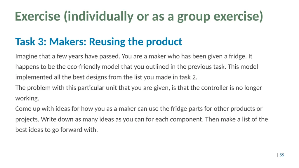 Design thinking for circular products Content Part - slide 55 of 57