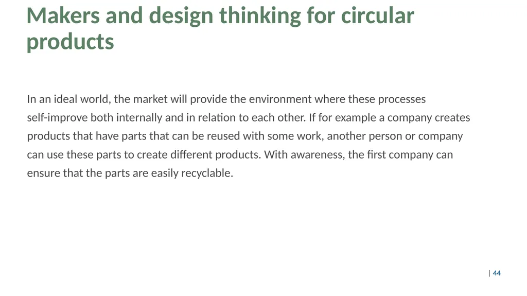 Design thinking for circular products Content Part - slide 44 of 57