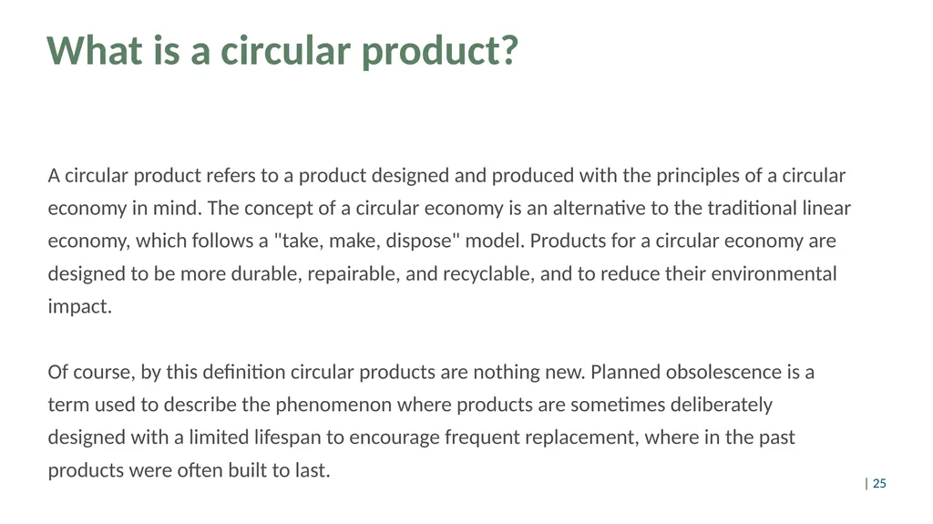 Design thinking for circular products Content Part - slide 25 of 57