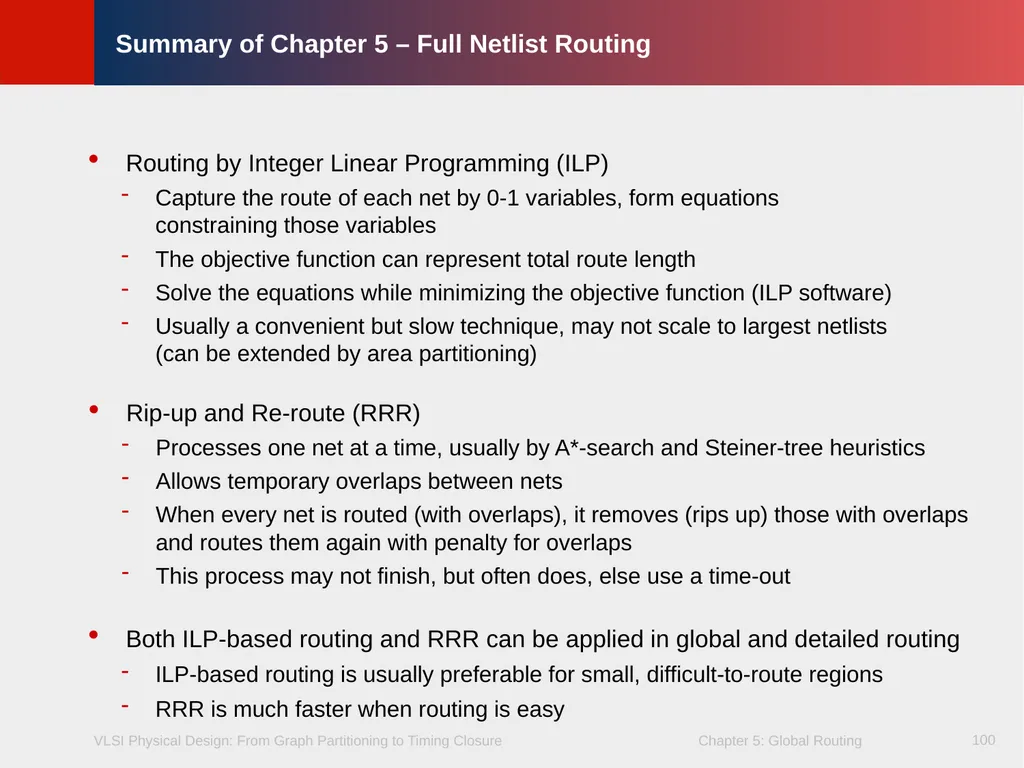 Chapter 5 – Global Routing 2 Chapter 5 – Global - slide 100 of 101