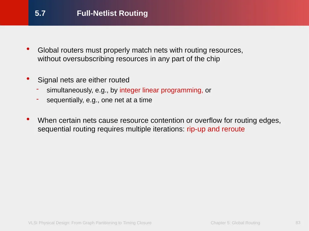 Chapter 5 – Global Routing 2 Chapter 5 – Global - slide 83 of 101