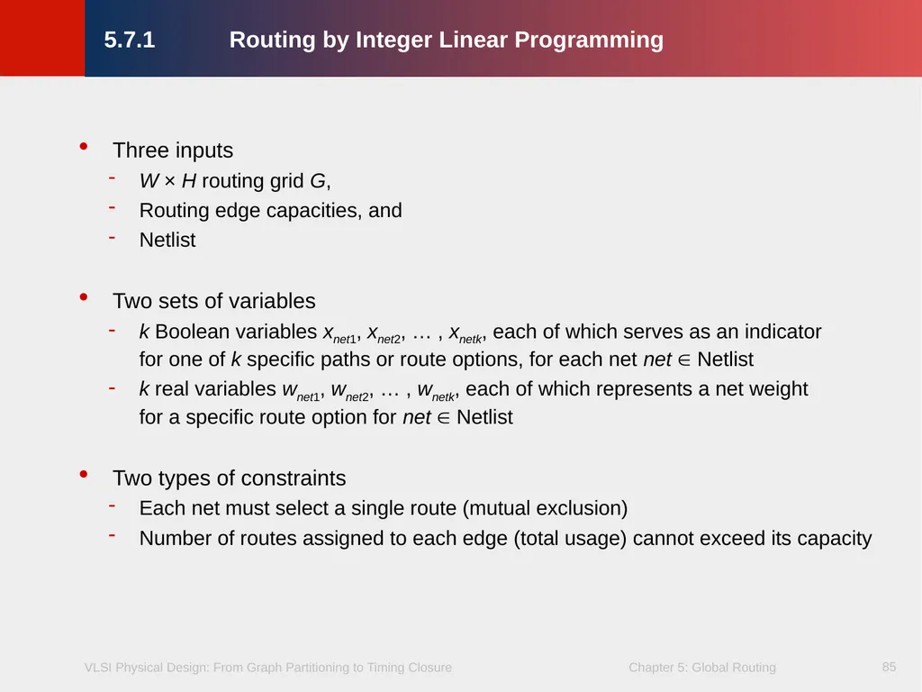 Chapter 5 – Global Routing 2 Chapter 5 – Global - slide 85 of 101