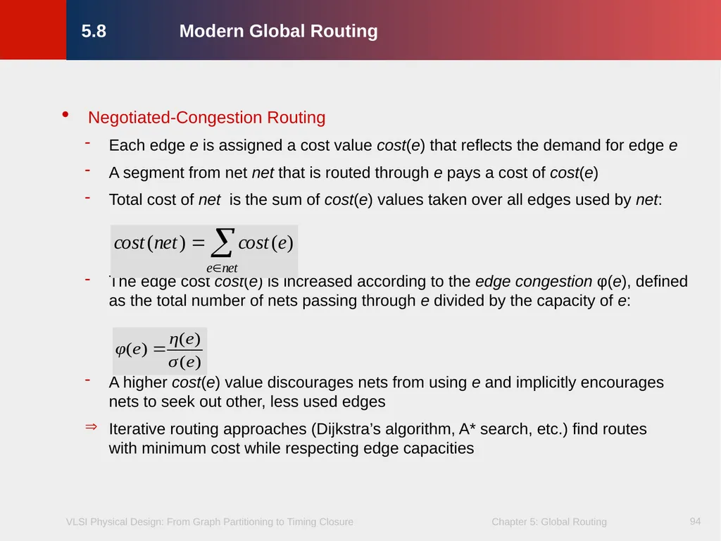 Chapter 5 – Global Routing 2 Chapter 5 – Global - slide 94 of 101
