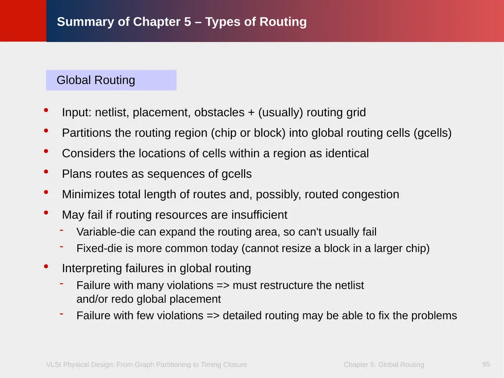 Chapter 5 – Global Routing 2 Chapter 5 – Global - slide 95 of 101
