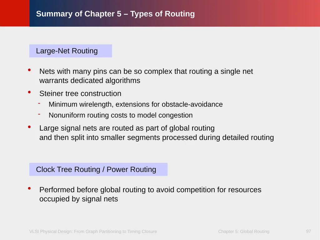 Chapter 5 – Global Routing 2 Chapter 5 – Global - slide 97 of 101